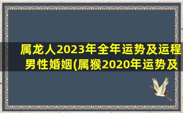 属龙人2023年全年运势及运程男性婚姻(属猴2020年运势及运程)