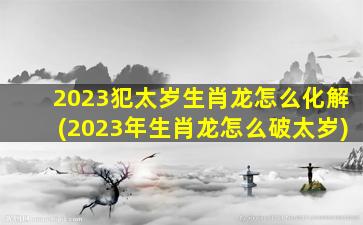 2023犯太岁生肖龙怎么化解(2023年生肖龙怎么破太岁)