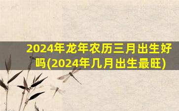 2024年龙年农历三月出生