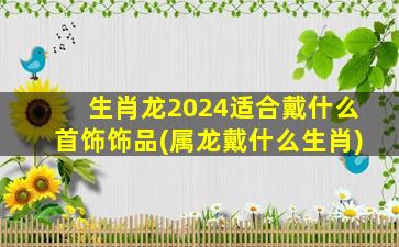 生肖龙2024适合戴什么首饰饰品(属龙戴什么生肖)