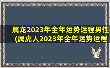 属龙2023年全年运势运程男性(属虎人2023年全年运势运程男性)