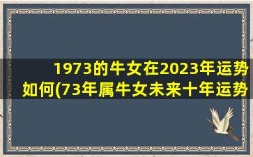 1973的牛女在2023年运势如