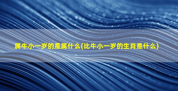 属牛小一岁的是属什么(比牛小一岁的生肖是什么)