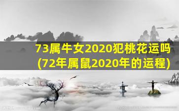 73属牛女2020犯桃花运吗