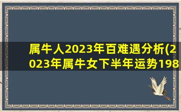 属牛人2023年百难遇分析(2023年属牛女下半年运势1985)