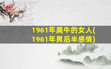 1961年属牛的女人(1961年男后半感情)