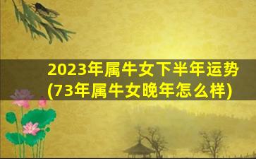 2023年属牛女下半年运势