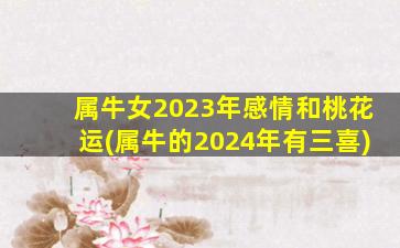 属牛女2023年感情和桃花运(属牛的2024年有三喜)