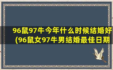 96鼠97牛今年什么时候结