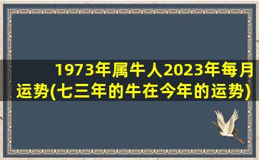 1973年属牛人2023年每月运