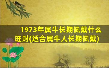 1973年属牛长期佩戴什么旺财(适合属牛人长期佩戴)