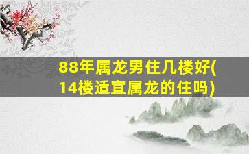 88年属龙男住几楼好(14楼