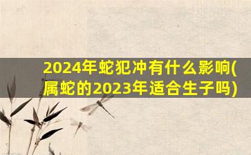 2024年蛇犯冲有什么影响