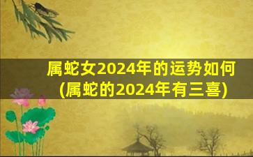 属蛇女2024年的运势如何