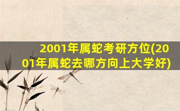 2001年属蛇考研方位(2001年属蛇去哪方向上大学好)