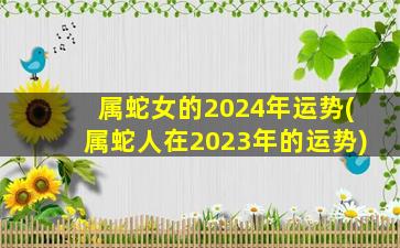 属蛇女的2024年运势(属蛇人在2023年的运势)