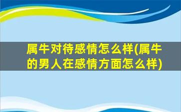 属牛对待感情怎么样(属牛的男人在感情方面怎么样)