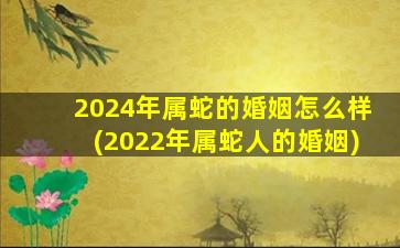 2024年属蛇的婚姻怎么样