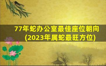 77年蛇办公室最佳座位朝向