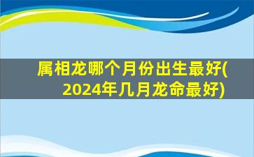 属相龙哪个月份出生最好