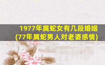 1977年属蛇女有几段婚姻