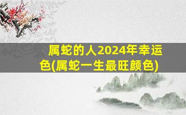 属蛇的人2024年幸运色(属