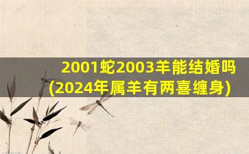 2001蛇2003羊能结婚吗(2024年