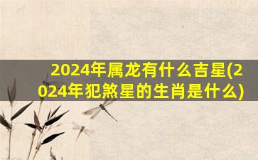 <strong>2024年属龙有什么吉星(</strong>