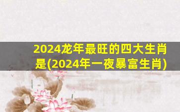 2024龙年最旺的四大生肖