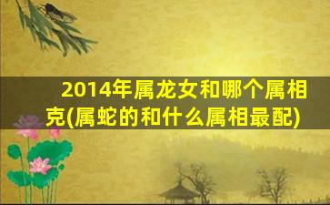 2014年属龙女和哪个属相克(属蛇的和什么属相最配)