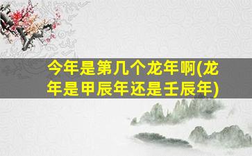 今年是第几个龙年啊(龙