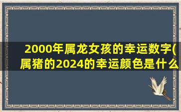 2000年属龙女孩的幸运数字(属猪的2024的幸运颜色是什么)