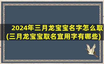 2024年三月龙宝宝名字怎