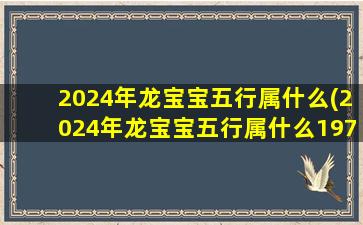 2024年龙宝宝五行属什么