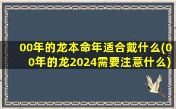 00年的龙本命年适合戴什