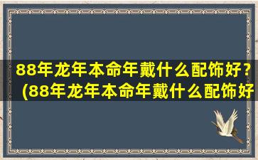 88年龙年本命年戴什么配