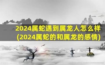 2024属蛇遇到属龙人怎么样