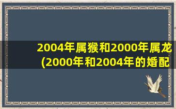 <strong>2004年属猴和2000年属龙</strong>