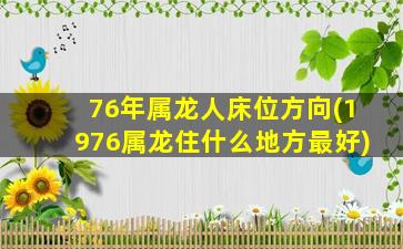 76年属龙人床位方向(19