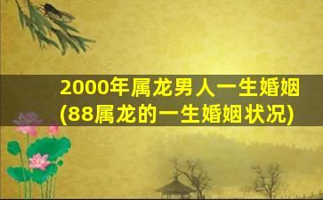 2000年属龙男人一生婚姻